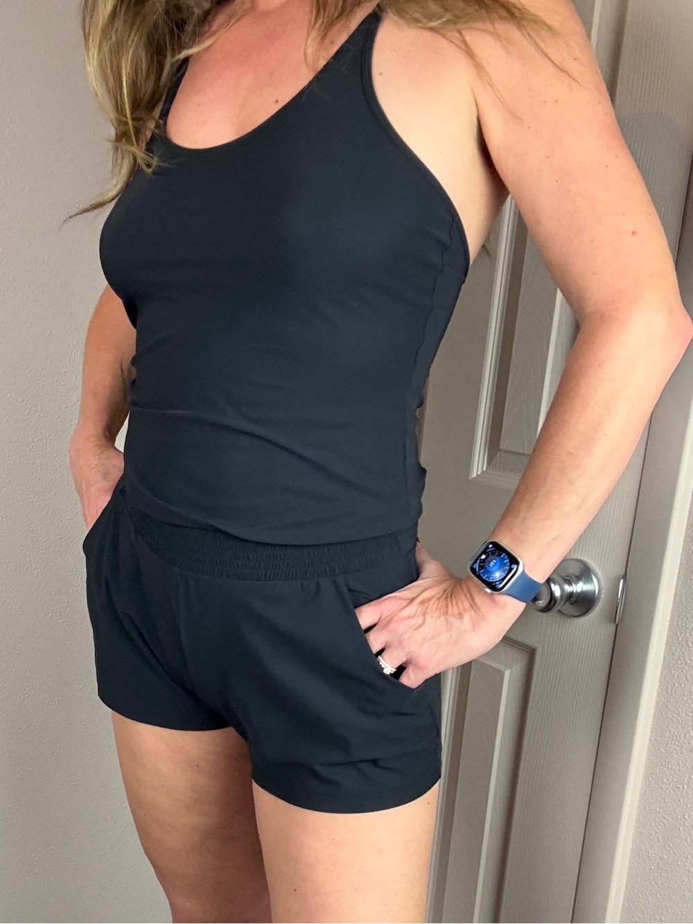 Sweaty Betty black strappy romper -size small